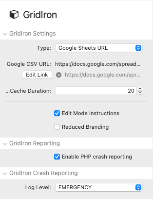 Google Sheets URL